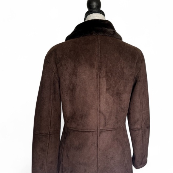 Talbots Faux Shearling Brown Coat Women’s Petite P - Picture 6 of 6